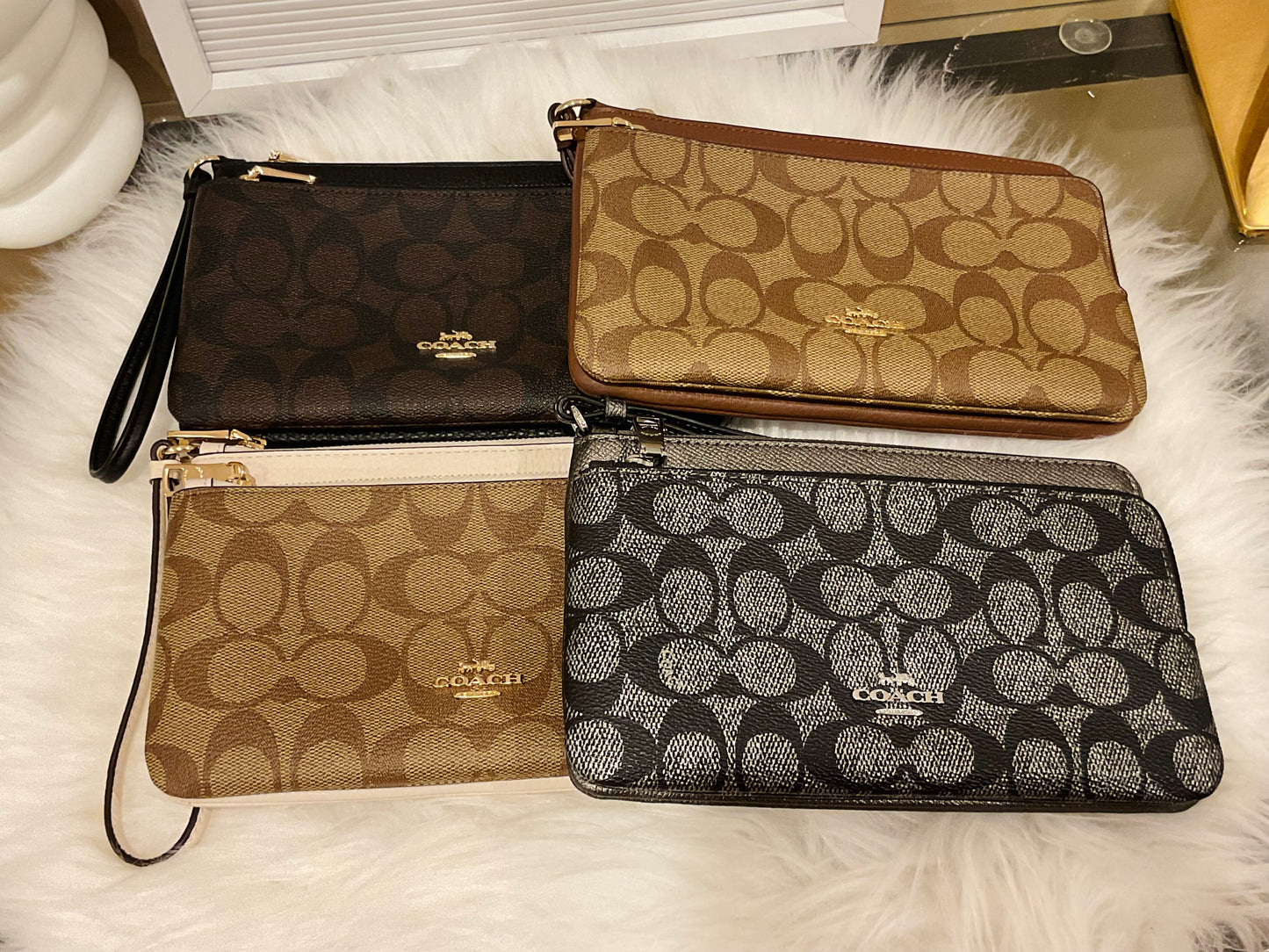 Coach Double Zip Wristlet