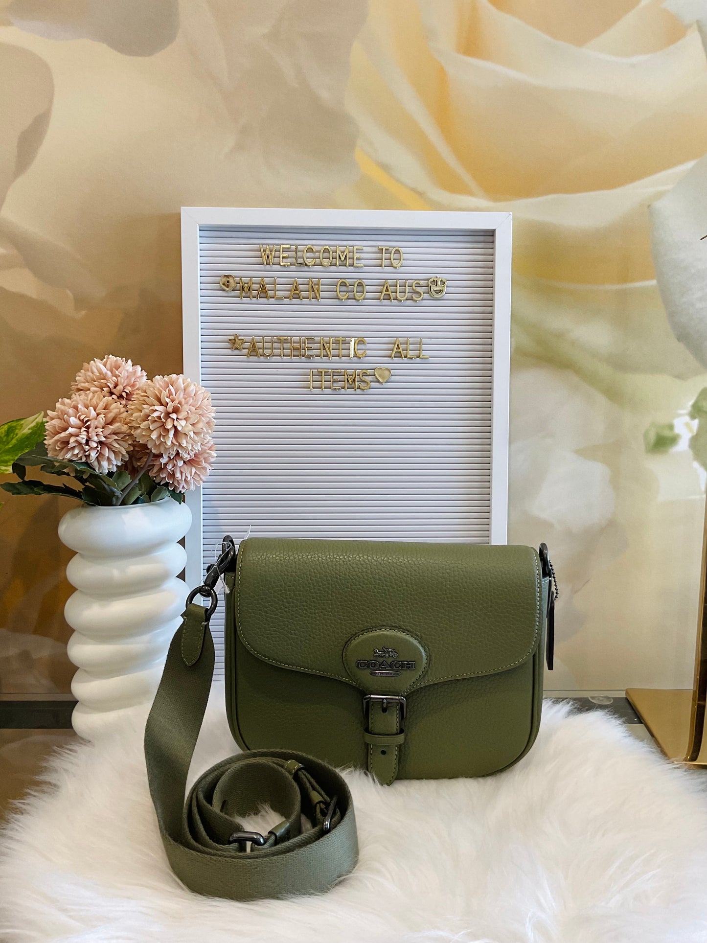 Coach Amelia Saddle in Military Green