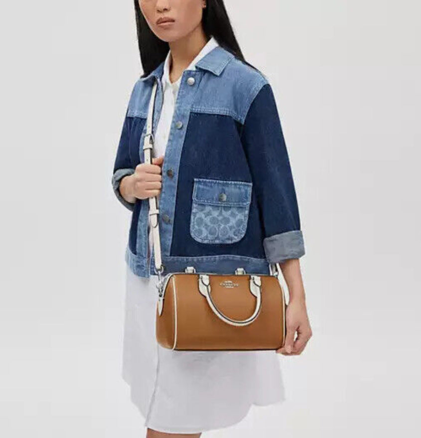 Coach Rowan Satchel Bag in Light Saddle Multi