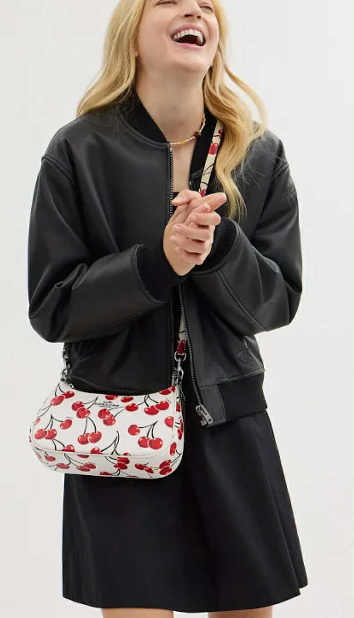 Coach Teri Shoulder Bag with Cherry Print
