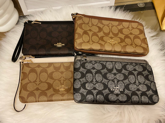 Coach Double Zip Wristlet