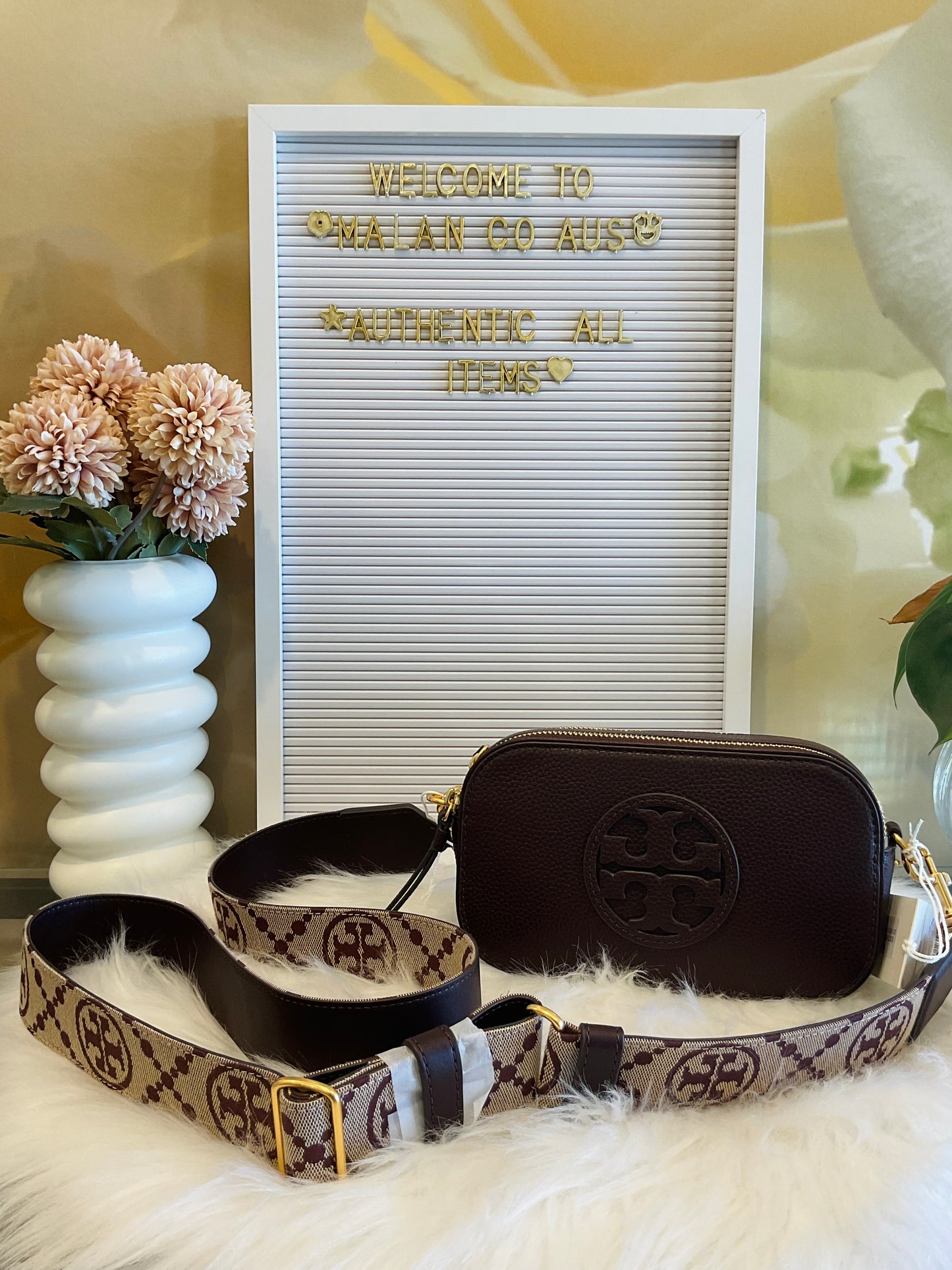 Tory Burch Mini Miller Crossbody in Albarossa